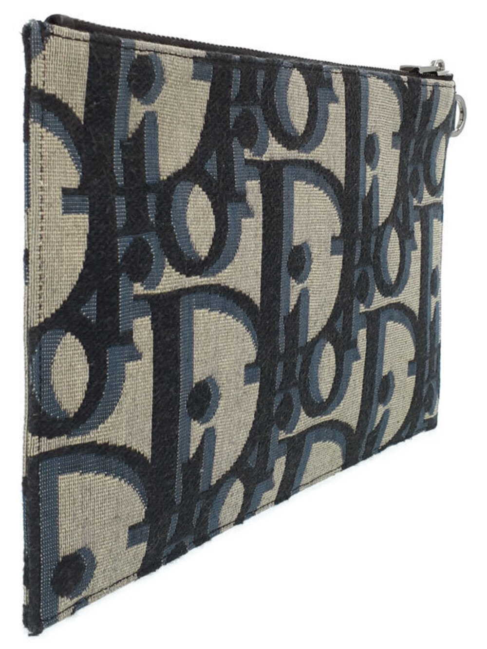 Dior Maxi Pouch  Oblique Clutch Bag Christian Blue